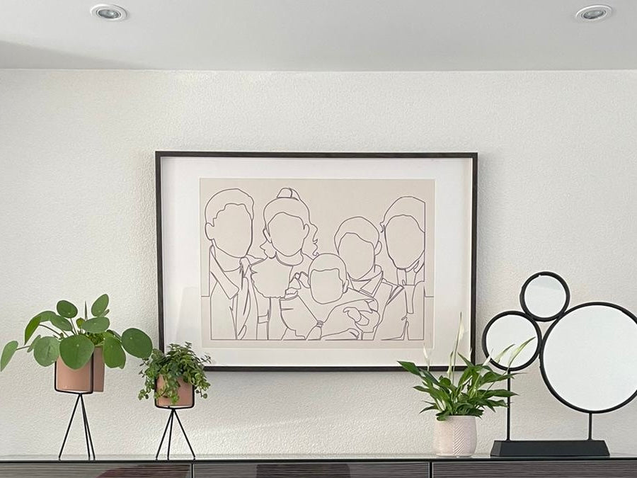 How Custom Line Art Can Transform Your Home Decor