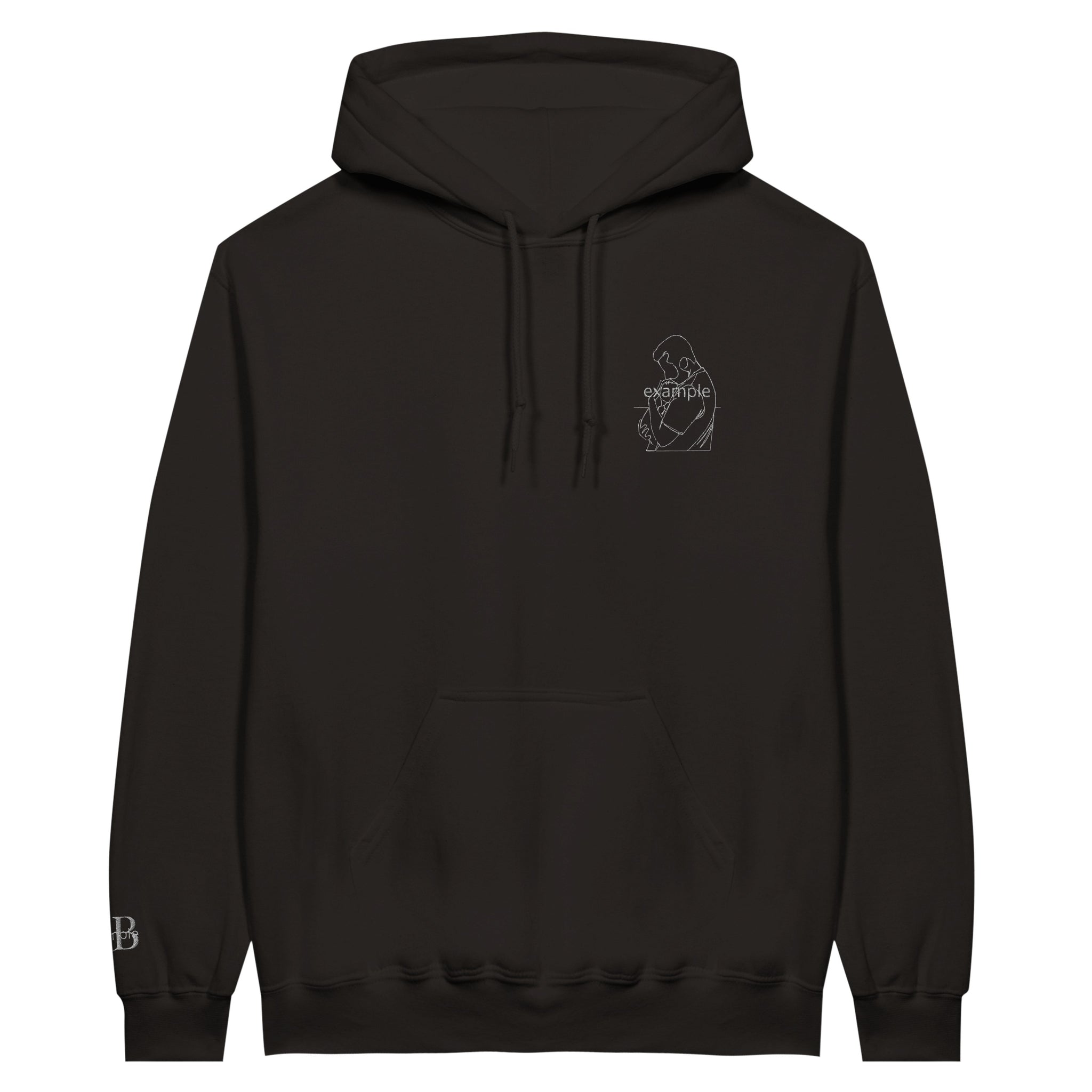 Özel hoodie unisex siyah