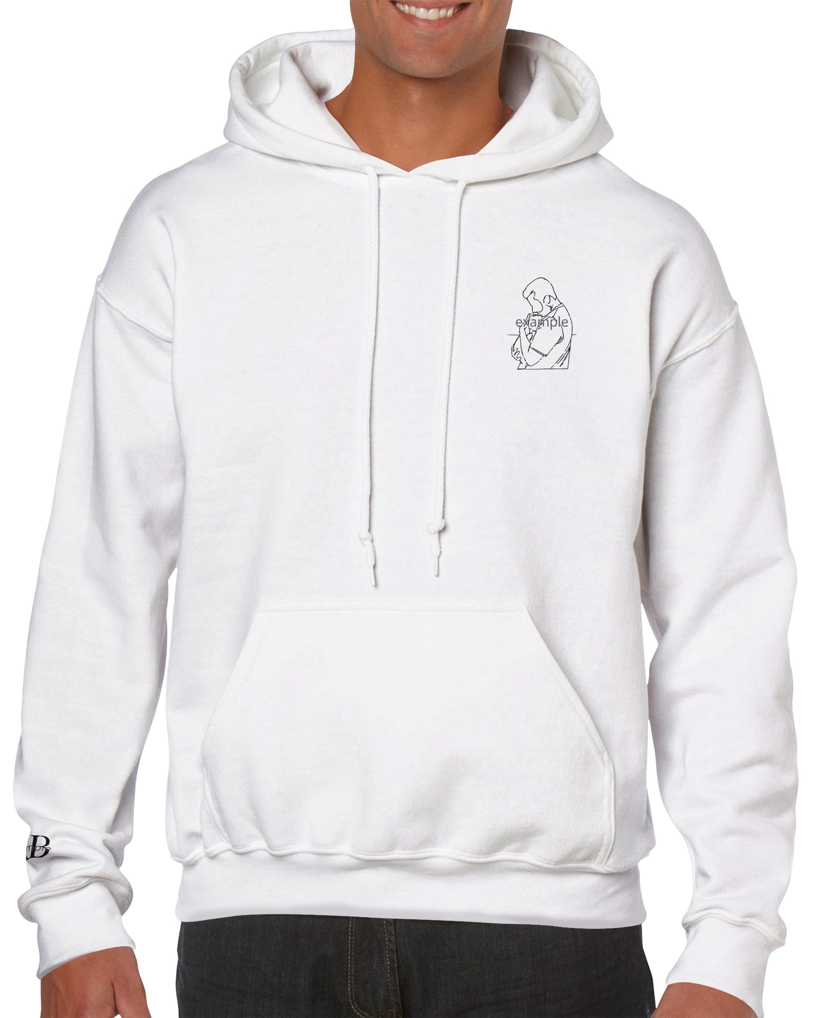 Custom Hoodie Unisex White